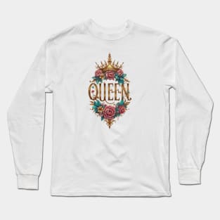 Boho Queen Mothers Day Mum Mom Mummy Mommy Gift For Mother From Son From Daughter Best Mom Cool Chic Gift. Long Sleeve T-Shirt